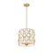 Z-Lite Harden Pendant, 3-Light, 12 In.W x 11.75 In.H, Modern Gold/White 1948P12-MGLD - alternate 5
